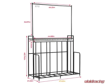Kemimoto Multi-functional Width Adjustable 4 Bike Stand Storage Rack - H0320-00002