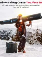 Kemimoto Ski Bag and Boot Bag ComboAir Travel /Skis Up to 200cm                                     - H0803-00301BL - Image 2