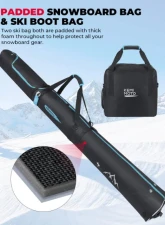 Kemimoto Ski Bag and Boot Bag ComboAir Travel /Skis Up to 200cm                                     - H0803-00301BL - Image 3