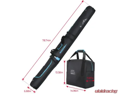 Kemimoto Ski Bag and Boot Bag ComboAir Travel /Skis Up to 200cm - H0803-00301BL
