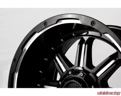 Grid Wheel Offroad GD10 Wheel 17x9 6x135|6x139.7 15mm Gloss Black | Milled - 1179237M15
