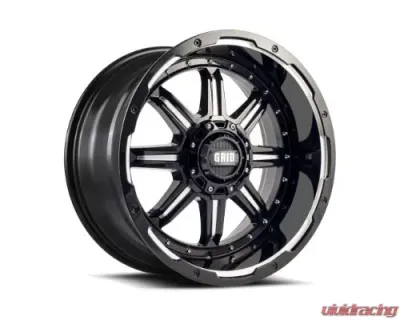 Grid Wheel Offroad GD10 Wheel 17x9 6x135|6x139.7 15mm Gloss Black | Milled - 1179237M15