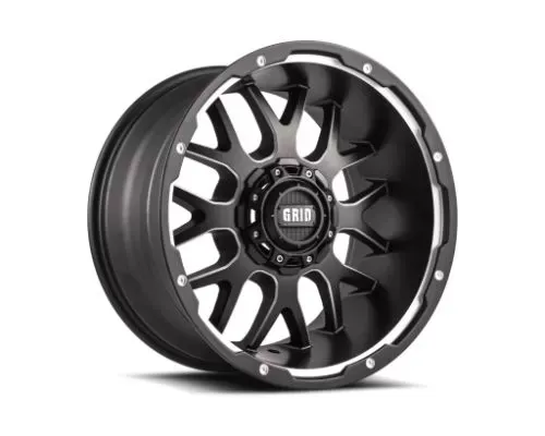 Grid Wheel Offroad GD02 Wheel 20x10 5x114.3|5x127 | 5x5 -25mm Matte Black | Milled - 22127F278