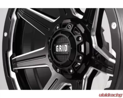 Grid Wheel Offroad GD06 Wheel 20x10 8x165.1 -25mm Gloss Black | Milled - 621865M225