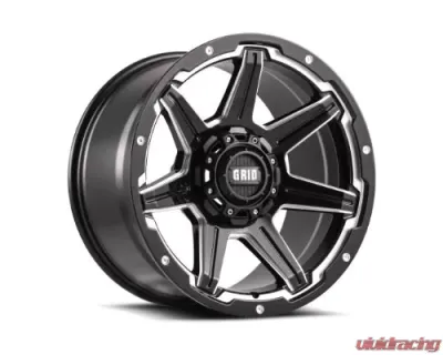 Grid Wheel Offroad GD06 Wheel 20x10 8x165.1 -25mm Gloss Black | Milled - 621865M225