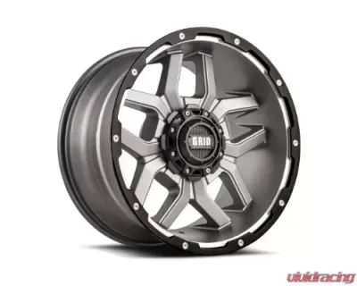 Grid Wheel Offroad GD07 Wheel 20x9 5x127 | 5x5 | 5x139.7 -12mm Matte Anthracite | Black Lip - 72952A187