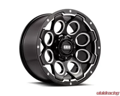 Grid Wheel Offroad GD08 Wheel 18x9 5x127 | 5x5 -20mm Gloss Black | Milled - 8189527M27