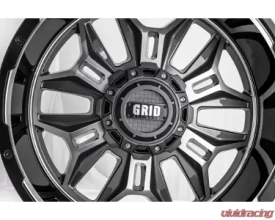 Grid Wheel Offroad GD11 Wheel 17x9 5x127 | 5x5 | 5x139.7 0mm Gloss Anthracite | Black Lip - A17952L87