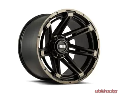 Grid Wheel Offroad GD12 Wheel 20x10 8x170 -25mm Double Dark Tint | Matte Black Lip - B2187T225