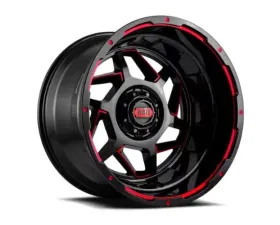 Grid Wheel Offroad GD14 Wheel 17x9 5x127 | 5x5 | 5x139.7 -12mm Gloss Black | Red
