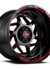 Grid Wheel Offroad GD14 Wheel 20x10 6x135|6x139.7 -25mm Gloss Black | Red                                     - D21237E28 - Image 5