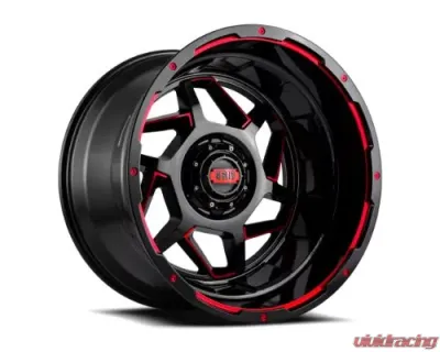 Grid Wheel Offroad GD14 Wheel 20x10 6x135|6x139.7 -25mm Gloss Black | Red - D21237E28