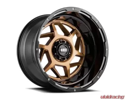 Grid Wheel Offroad GD14 Wheel 17x9 5x127 | 5x5 | 5x139.7 15mm Gloss Bronze | Black Lip - D17952R158