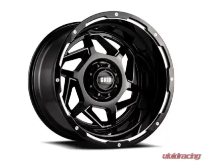 Grid Wheel Offroad GD14 Wheel 17x9 5x114.3|5x127 | 5x5 0mm Gloss Black | Milled - D17927M78