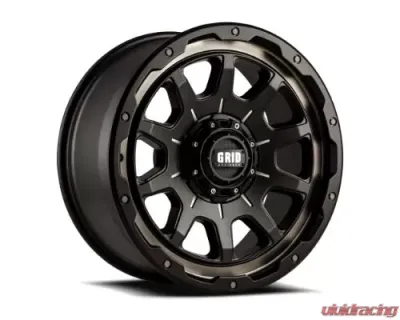 Grid Wheel Offroad GD15 Wheel 20x9 6x135|6x139.7 0mm Double Dark Tint | Matte Black Lip - E29237T8
