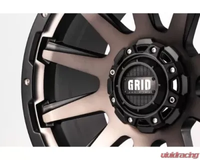 Grid Wheel Offroad GD05 Wheel 20x9 5x127 | 5x5 | 5x139.7 -12mm Metallic Dust | Matte Black - 52952D187