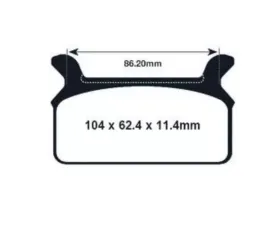 Lyndall Brakes Z Plus Rear Brake Pads Harley Davidson 1986-1999