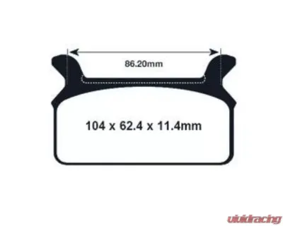 Lyndall Brakes Z Plus Rear Brake Pads Harley Davidson 1986-1999 - 7157-Z+