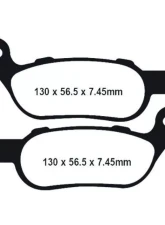 Lyndall Brakes Z Plus Dyna Rear Brake Pads Harley Davidson 2008-2017                                     - 7257-Z+ - Image 3