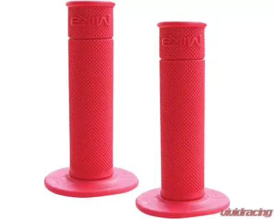 Mika Metals 50/50 Waffle Grips (Red) - GRIPS-RED