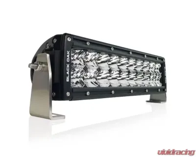 Black Oak 10 Inch Double Row LED Pro Series 2.0 Dual Row LED Light Bar Combo, Spot, or Flood Optics 5W Black - 10C-D5OS