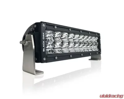 Black Oak 10 Inch Curved Double Row LED Pro Series 2.0 Dual Row LED Light Bar Combo, Flood, or Spot Optics 5W Black - 10CC-D5OS