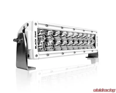 Black Oak 10 Inch Marine LED Pro Series 2.0 Double Row LED Light Bar Combo, Spot, or Flood Optics 5W White - 10CM-D5OS