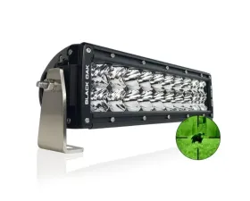Black Oak 10 Inch Infrared IR LED Double Row Light Bar LED Pro Series 2.0 850nm Black