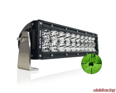 Black Oak 10 Inch Infrared IR LED Double Row Light Bar LED Pro Series 2.0 850nm Black - 10IR-850