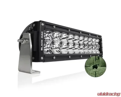 Black Oak 10 Inch Infrared IR LED Double Row Light Bar LED Pro Series 2.0 940nm Black - 10IR-940
