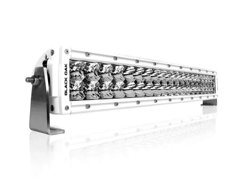 Black Oak 20 Inch Marine Curved LED Pro Series 2.0 Double Row LED Light Bar Combo, Spot, or Flood Optics 5W White - 20CCM-D5OS