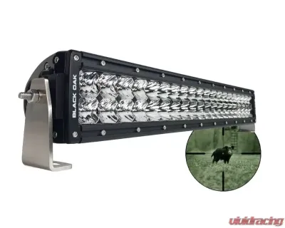 Black Oak 20 Inch Infrared IR LED Double Row Light Bar LED Pro Series 2.0 940nm Black - 20IR-940