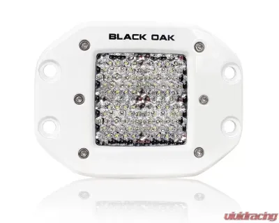 Black Oak Marine Flush Mount LED POD Light Diffused LED Pro Series 2.0 10W White - 2DM-FPOD10CR