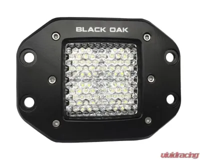 Black Oak Flush Mount LED POD Light Flood or Diffused LED Pro Series 2.0 10W Black - 2F-FPOD10CR
