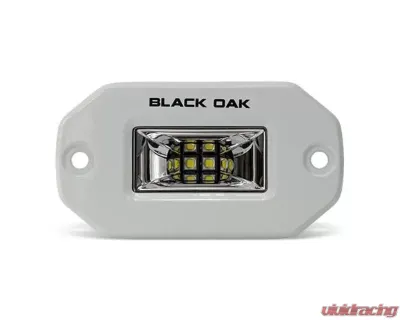Black Oak 2 Inch Marine Flush Mount Spreader Light LED Pro Series 2.0 Scene White - 2FSL-SRPOD10CR