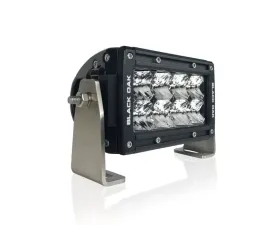 Black Oak 4 Inch Double Row LED Pro Series 2.0 Dual Row LED Light Bar Spot or Flood Optics 5W Black