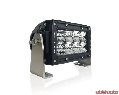 Black Oak 4 Inch Double Row LED Pro Series 2.0 Dual Row LED Light Bar Spot or Flood Optics 5W Black - 4S-D5OS