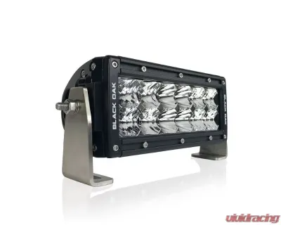 Black Oak 6 Inch Double Row LED Pro Series 2.0 Dual Row LED Light Bar Combo, Spot, or Flood Optics 5W Black - 6C-D5OS