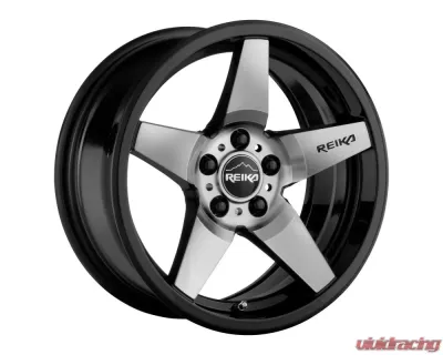 Reika Seeker R15 Wheel 15x7 5x100 +15 Black Machine Face - R15570151007F