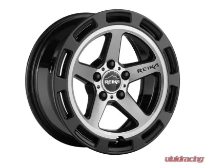 Reika Teton R20 Wheel 15x7 5x100 +15 Black Machine Face - R20570151007F
