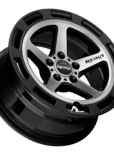 Reika Teton R20 Wheel 15x7 5x100 +15 Black Machine Face                                     - R20570151007F - Image 2