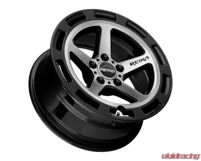 Reika Teton R20 Wheel 15x7 5x100 +15 Black Machine Face - R20570151007F