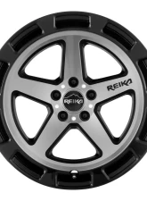 Reika Teton R20 Wheel 17x7 5x100 +15 Black Machine Face                                     - R20770151007F - Image 3