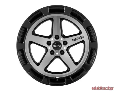Reika Teton R20 Wheel 17x7 5x100 +15 Black Machine Face - R20770151007F