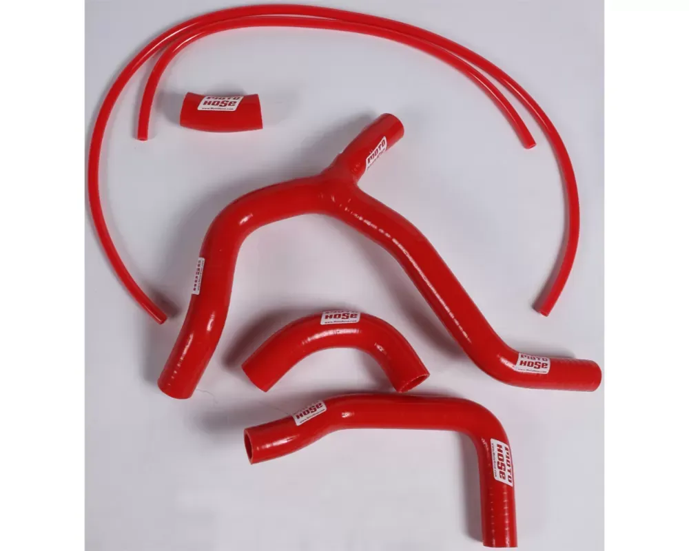 Moto Hose Silicone Radiator Y-Hose Kit Red Honda CRF450R 2013-2014 - 24-115YR