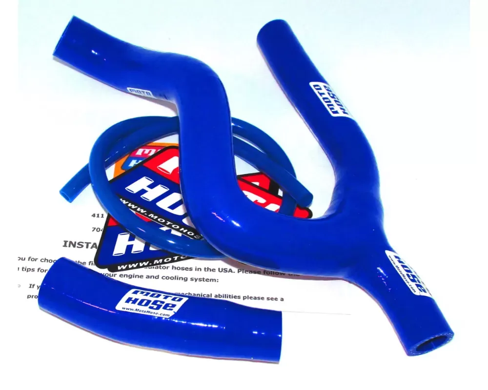 Moto Hose Silicone Radiator Y-Hose Kit Blue Husqvarna FC 250|KTM 250 SX-F|Gas Gas MC 250F|EX 250F 2019-2021 - 24-621YB