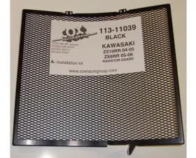 Cox Racing Group Radiator Guard Black Kawasaki ZX10R | Kawasaki ZX6R 1995-2018