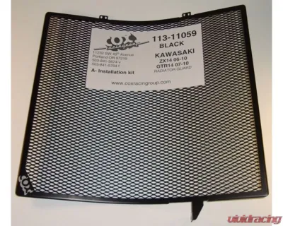 Cox Racing Group Radiator Guard Black KawasakiGTR1400 Concours | ZX14 2006-2017 - 113-11064