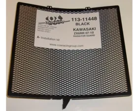 Cox Racing Group Radiator Guard Black Kawasaki ZX6R 2007- UP