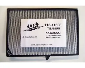 Cox Racing Group Radiator Guard Black Kawasaki Z750-Z1000 2009-2019